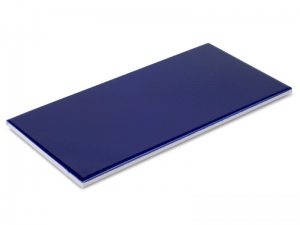 Фарфоровая плитка глазурованная 12,5х25 см, кобальт